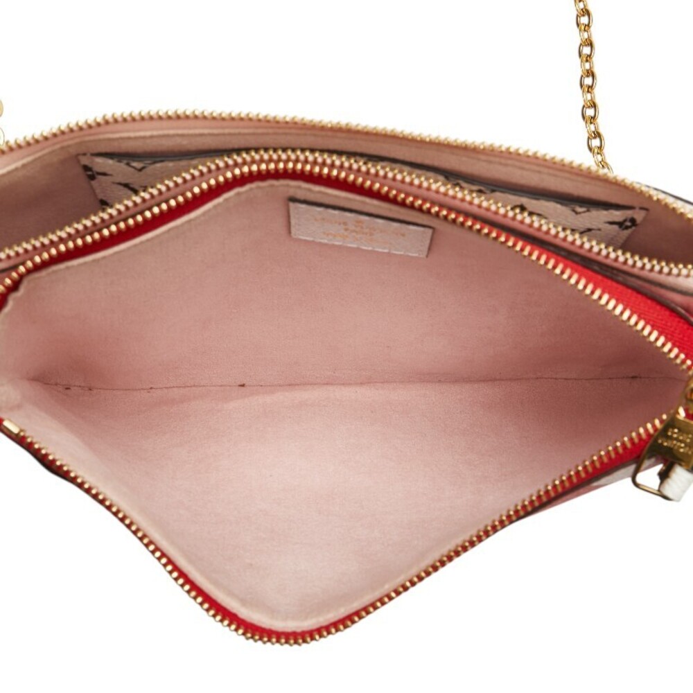 Louis Vuitton Giant Double Zip Chain Shoulder Bag Rouge Red Pink - Picture 8 of 8